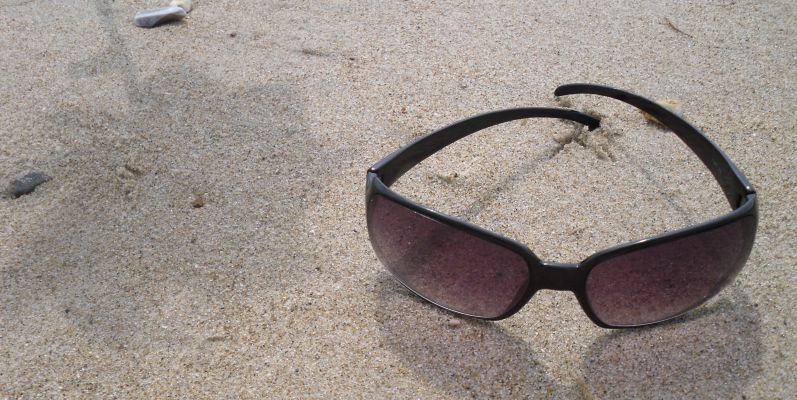 sunglasses on the sand