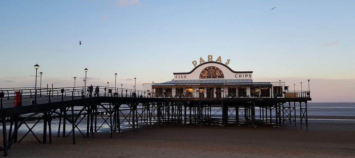 Cleethorpes beach pier in Lincolnshire