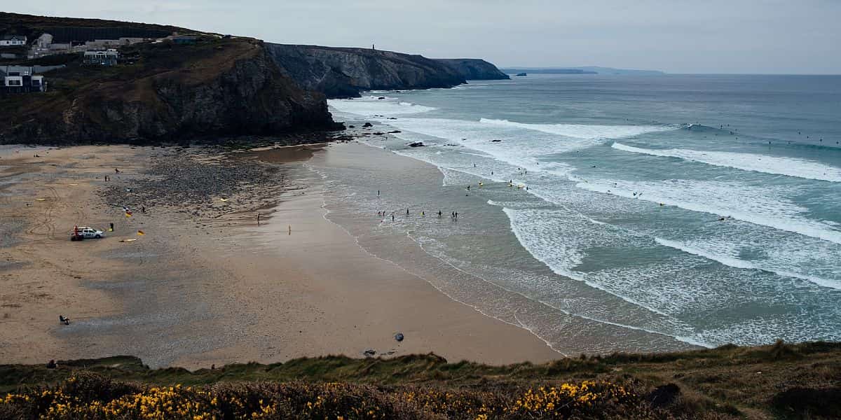 Porthtowan Beach surfing spot Cornwall
