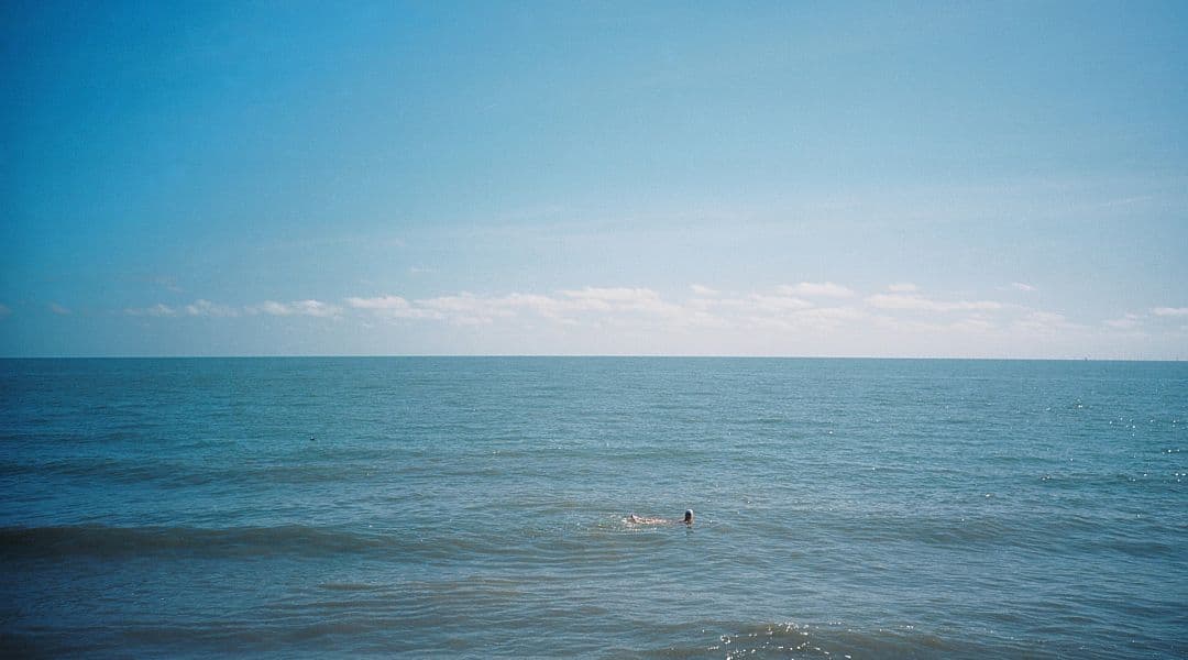 swim blue sea